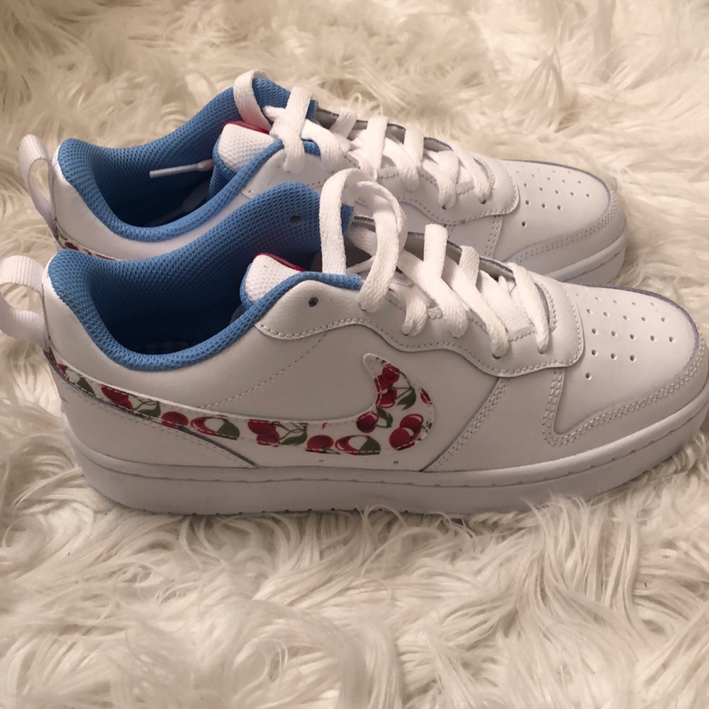 Cherry print nikes.